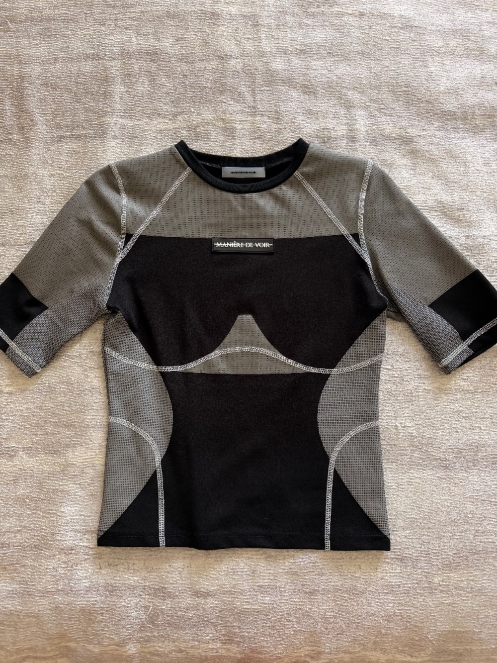 Maniere De Voir Black/Grey Tank Top Size 8